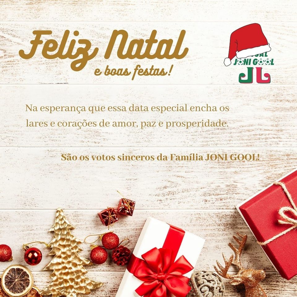 A família JONI GOOL deseja um feliz Natal e boas festas a todos