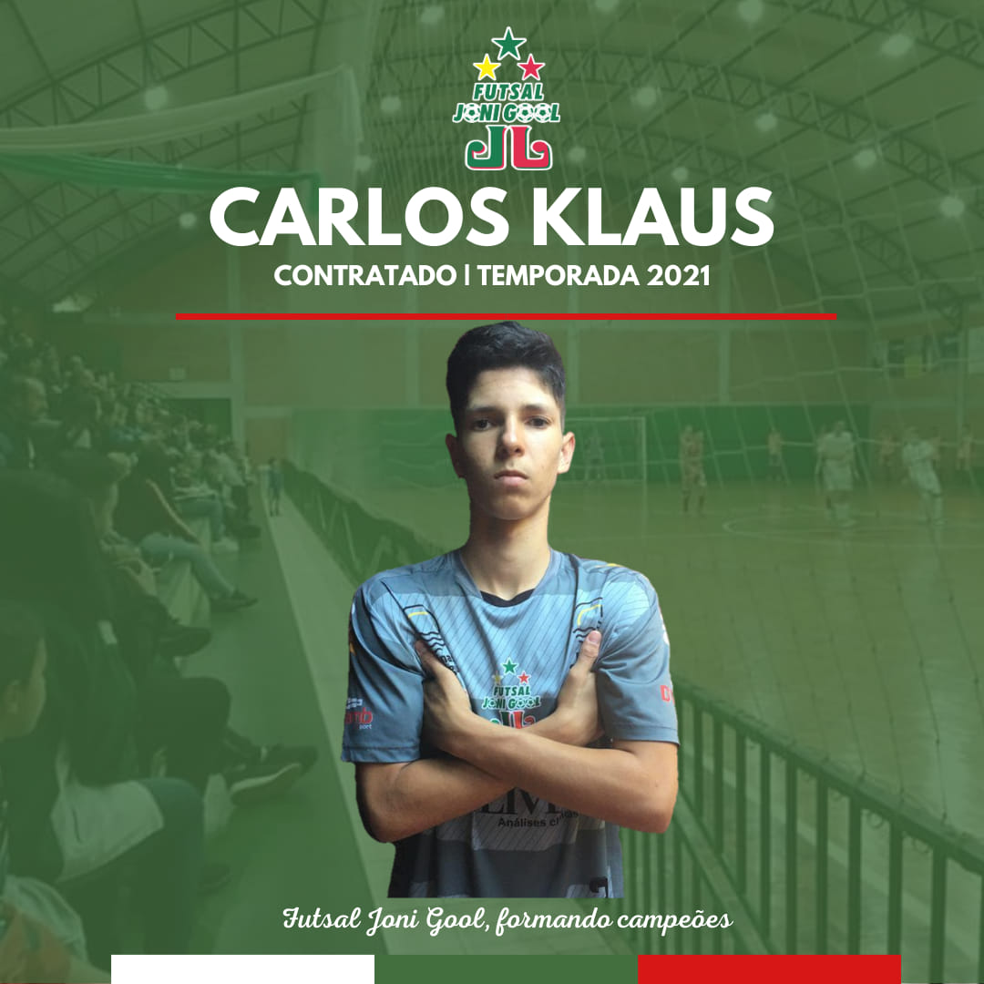 Carlos Eduardo Klaus reforçará o Futsal JONI GOOL na temporada 2021