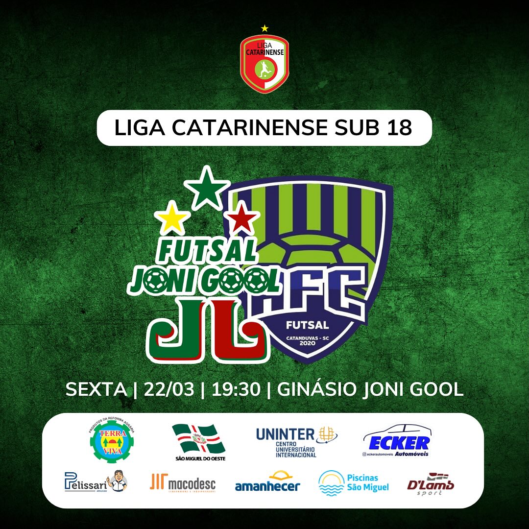 Dia de estreia na Liga Catarinense Sub 18