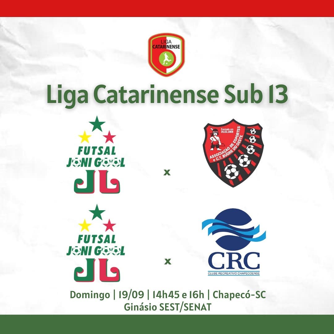 Dia de Liga Catarinense Sub 13, em Chapecó