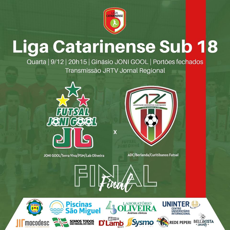 É hoje, final da Liga Catarinense Sub 18