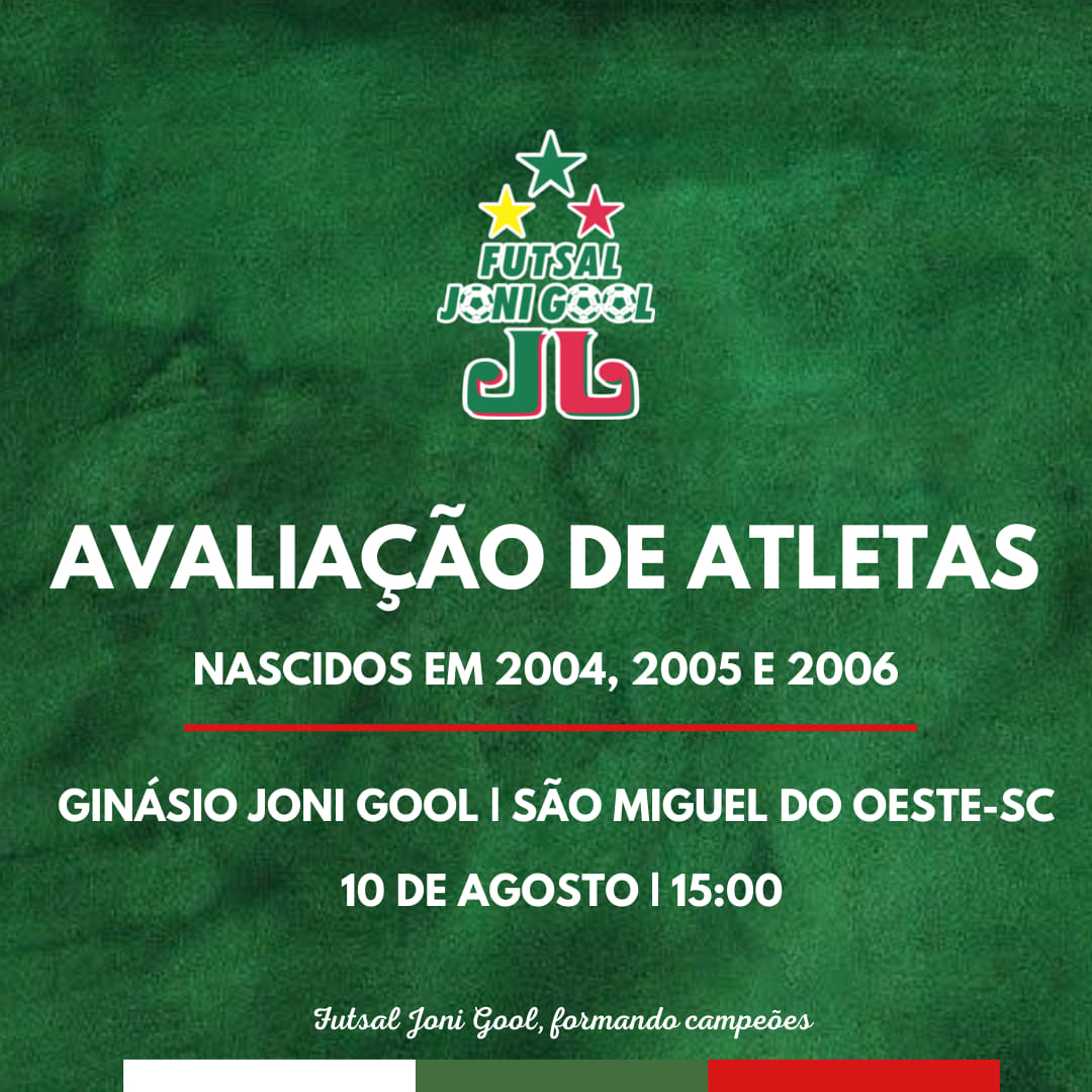 Faça parte do Futsal JONI GOOL na temporada 2021