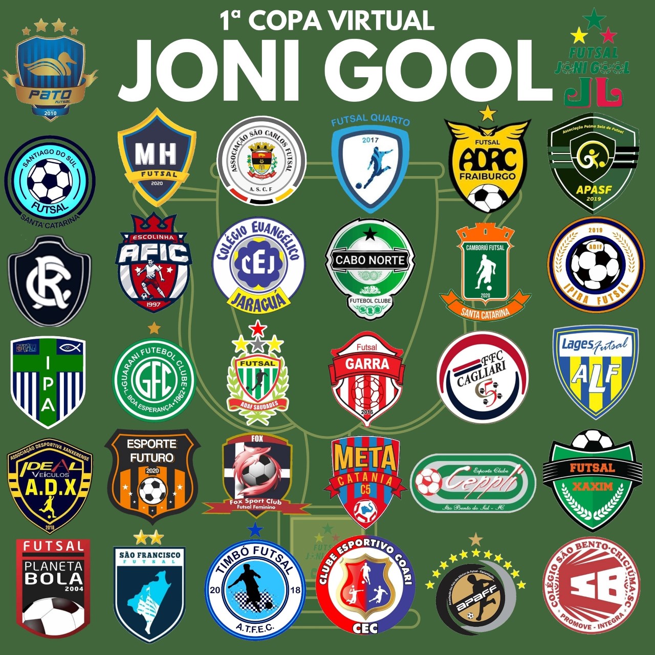 Inscrições encerradas para a 1ª Copa Virtual JONI GOOL
