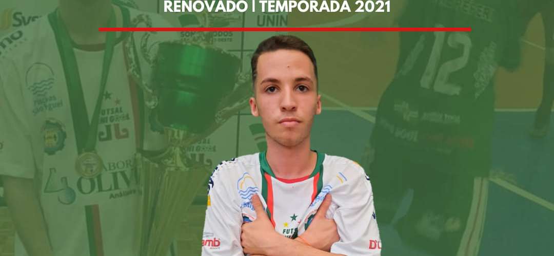Eric Felipe Cenci permanecerá no Futsal JONI GOOL por mais uma temporada