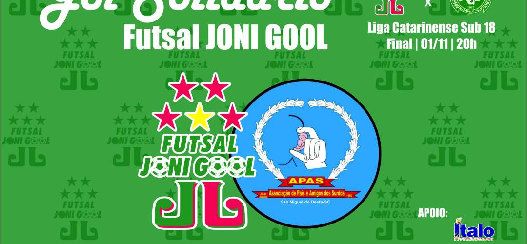 Futsal JONI GOOL lança a ação social "Gol Solidário"