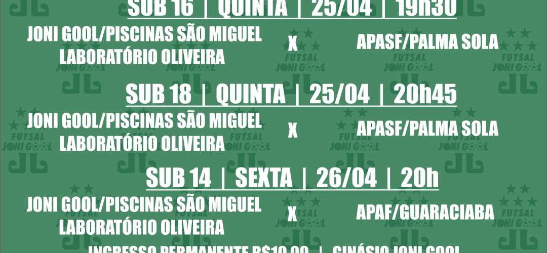 JONI GOOL estreia em casa pela Liga Catarinense de Futsal
