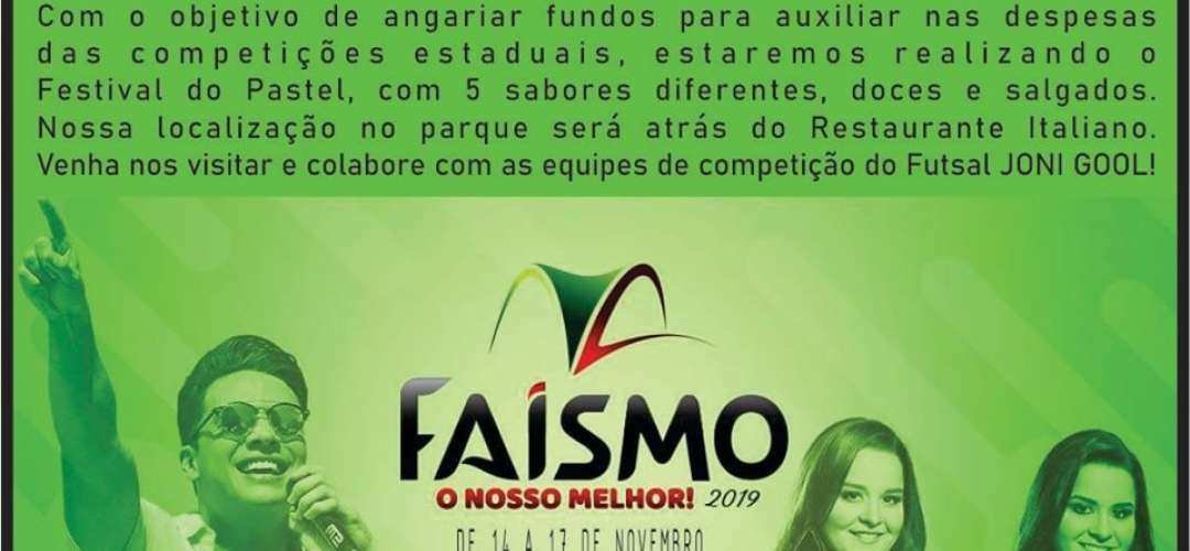 O Futsal JONI GOOL estará presente na FAISMO 2019